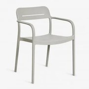 Stapelbare Tuinstoel Met Armleuningen Van Polypropyleen Graneli Groen – Khaki - Sklum