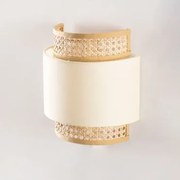 Satu Rotan Wandlamp Beige – Linnen - Sklum
