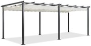 Vrijstaande terraspergola Tenerife 3x6 m crème