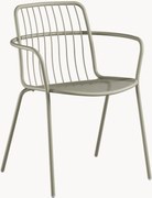 Stapelbare tuinstoelen Alisea met armleuningen, 2-delig