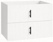Muebles Raya onderkast ribbelfront 80cm met 2 softclose lades wit mat