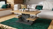 Mazzoni VIVA MAT Artisan eik/Antraciet - MODERNE KOFFIE TAFEL MET SCHAPPEN