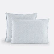 Kussensloop in gewassen linnen, Limona blauw