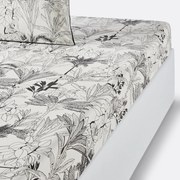 Hoeslaken in perkalkatoen, omslag 30 cm, Palmeira