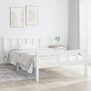 vidaXL Bedframe massief hout wit 100x200 cm