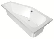 Xenz Lagoon Hoekbad - 170x75x48 - afvoer Midden - Links - Compact - acryl - wit 6982-01