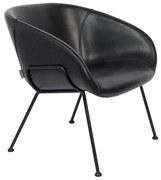Zuiver Feston Zwarte Design Fauteuil Leer
