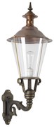 Wandlamp klassiek Domburg Brons E27 bronzen lamp Koper deksel
