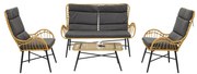 The Outsider Stoel-Bank Loungeset - Milou - Wicker - Grijs - The Outsider