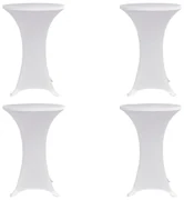 vidaXL Statafelhoes 4 st stretch Ø60 cm wit