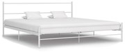 vidaXL Bedframe metaal wit 160x200 cm