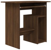 vidaXL Bureau 80x45x74 cm bewerkt hout bruineikenkleurig