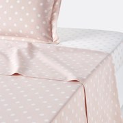 Laken in zuiver katoen met stiippenprint, Clarisse