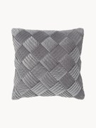 Fluwelen kussenhoes Sina met structuurpatroon