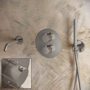 Saniclear Exclusive Curved inbouw badkraan rond RVS