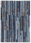 vidaXL Tapijt jeans tailleband patchwork 80x150 cm denimblauw