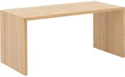 Goossens Bijzettafel Quinze, hout eiken onbewerkt, modern design, 110 x 50 x 50 cm