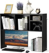 VEVOR Bureau Boekenplank 1-laags Organizer (94 x 24 x 73 cm) Tafelplanken Bureau Organizer Display Plank Gemaakt van Spaanplaat met Antislip Voetjes, voor Kantoor Slaapzaal, Zwart