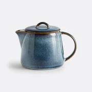 Theepot in reactief geglazuurd aardewerk, Onda