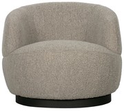 BePureHome Woolly Ronde Draaifauteuil Boucle Grijs