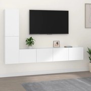 vidaXL 4-delige Tv-meubelset bewerkt hout wit