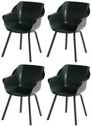 Set van 4 - Hartman Sophie Element dining armstoel - night green OP=OP