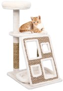 vidaXL Kattenmeubel met luxe kussens en krabpalen 89 cm zeegras