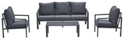 Garden Impressions Durban loungeset 4-delig - donker grijs