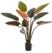 Emerald Kunstplant philodendron 120 cm groen en bordeux