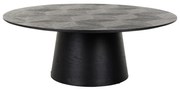 Richmond Interiors Blax Ronde Salontafel Zwart Hout - 110 X 110cm.