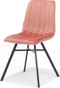 Eetkamerstoel - Dex - stof Velours roze