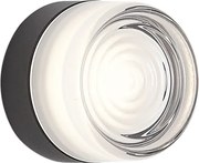 Design wandlamp zwart met opaal glas IP44 - Michele