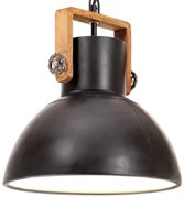 vidaXL Hanglamp industrieel rond 25 W E27 30 cm zwart