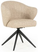 Eleonora Connor Eetkamerstoel Draaibaar Taupe Stof