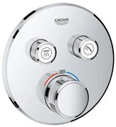 Grohe SmartControl Inbouwthermostaat - 3 knoppen - rond - chroom 29119000