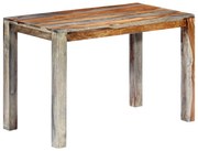 vidaXL Eettafel 118x60x76 cm massief sheeshamhout grijs