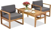 Acaciahouten tuinmeubelen Maskat Terras met Garden Point poefs