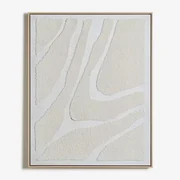 Decoratief Schilderij 80x100 Cm Met Gavina Textieltextuur Licht Zandbruin - Sklum