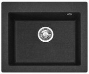 Zlewozmywak granitowy West XL black dots