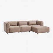 Rechtsmodulaire Chaise Longue Bank Van 3 Delen Fogler Corduroy Kameelbruin - Sklum