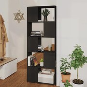 vidaXL Boekenkast/kamerscherm 60x24x155 cm spaanplaat zwart