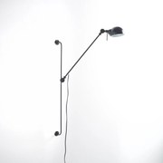 Verstelbare metalen wandlamp met scharnierarm, Kikan