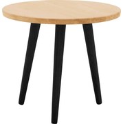 Goossens Hoektafel Bjarte, hout eiken blank, stijlvol landelijk, 50 x 45 x 50 cm