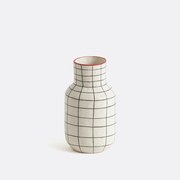 Vaas in keramiek met ruiten H18,7 cm, Neios
