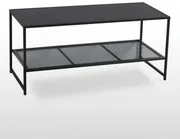 Rechthoekige Stalen Salontafel (100x40 Cm) Thura Zwarte Koolstof - Sklum