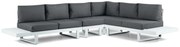 Hoek loungeset 6 personen Aluminium Wit  Lifestyle Garden Furniture Lorenzo
