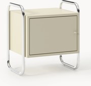 Metalen nachtkastje Robyn, met links- of rechtsdraaiende deur