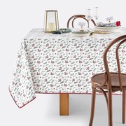 Tafelkleed in gewassen katoen, Winter berry