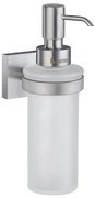 Smedbo House Zeepdispenser - 200ml - wandmodel - geborsteld chroom/mat glas RS369