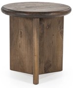 By-Boo Leoti Rond Tafeltje Bruin Hout - 45 X 45cm.